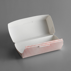 Boîte d'emballage alimentaire jetable en papier kraft biodégradable, conteneur à hot-dogs en forme de coquille, <span class=keywords><strong>assiette</strong></span> - Product Image 3