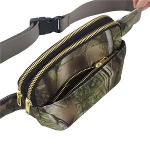 Sacs de ceinture de course à la taille multi-poches pour l'extérieur Sac de taille tactique décontracté en velours camouflage pour la chasse