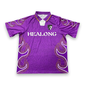 เสื้อฟุตบอลสำหรับผู้ชายเสื้อฟุตบอลผ้าโพลีเอสเตอร์แบบคลาสสิก100% ตามสั่ง - Product Image 4
