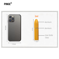 Atomiseur en aluminium de 3 ml, flacon de parfum en verre rechargeable, petit format, doré, faible MOQ, personnalisable