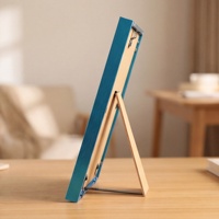 Cadre photo moderne en aluminium bleu, cadre photo en métal avec support mural pour la décoration de la maison, du bureau ou du bureau à domicile