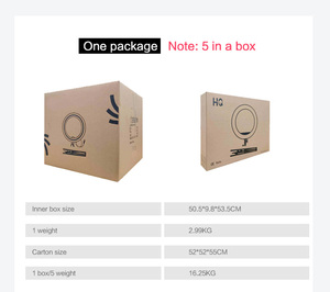 HQ-18N Luce ad Anello LED da 18 Pollici per Studio Fotografico, Trucco, <span class=keywords><strong>Video</strong></span> e Dirette Streaming, <span class=keywords><strong>con</strong></span> Tre Colori Dimmerabili e Treppiede - Product Image 5