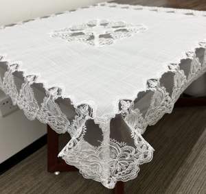 <span class=keywords><strong>Elegante</strong></span> <span class=keywords><strong>tovaglia</strong></span> da tavolo in pizzo pieno di pizzo per cena nuziale - Product Image 1
