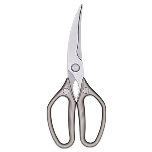 Kitchen Shears Stainless Steel Curved Blade For Home Use Champagne Color Elbow Shape - Product Image 4