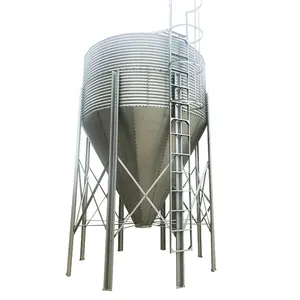 small grain silos capacity 3ton 5ton galvanized steel poultry feed bins