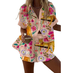 Ensemble de chemises pour filles style plage d'été, ample, respirant, style <span class=keywords><strong>West</strong></span> <span class=keywords><strong>Coast</strong></span> Resort, motif personnalisé imprimé, vêtements de plage - Product Image 1