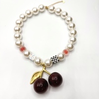 Nouveau collier à pendentif en forme de grosse cerise rouge, perle, fraise, ananas, limon, collier de fruits adorable pour femmes, cadeau de bijoux