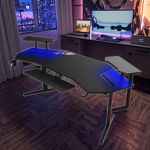Grand <span class=keywords><strong>support</strong></span> pour moniteur de bureau de jeu RVB Table d'ordinateur Esports simple en fibre de carbone métal personnalisé meilleure configuration de jeu <span class=keywords><strong>PC</strong></span> bon marché - Product Image 6