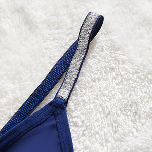 Nouvelles culottes string pour femmes, style export 2023, entrejambe en pur coton, respirantes, légèrement élastiques, avec fines bretelles en fil argenté, taille basse - Product Image 2