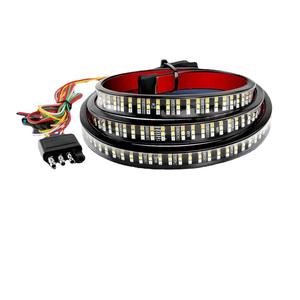Barre lumineuse LED pour hayon de camion 48" 60" à triple rangée, 5 fonctions avec feux de recul, de frein et de clignotants, étanche, universelle pour pick-up - Product Image 2