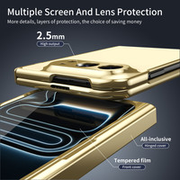 Coque pour Apple iPhone Duo 5G pour iPhone Fold DUO, protection mate en PC AG, protection de la charnière, protection d'écran givrée avec couverture en verre trempé