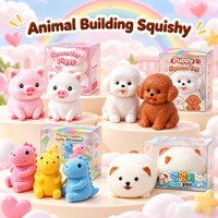 Balle Squishy Faite Main en Blocs de Construction, Jouet Anti-Stress en Vaseline Très Vendu, Petit Cadeau de Vacances