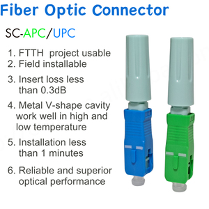 100 Uds alta calidad SC Apc Upc SM conector óptico monomodo FTTH herramienta conector frío herramienta Upc conector rápido de fibra óptica - Product Image 2