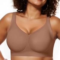 Soutiens-gorge sans fil personnalisables en gelée pour femmes, à bonnets pleins, push-up, sans coutures, respirants, couvrance totale, sans armatures, grandes tailles, type T-shirt