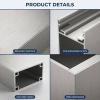 Boîtier en profilé d'aluminium brossé de qualité médicale pour moniteur patient, échographe, adaptateur secteur et dispositif médical
