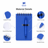 Carnet à spirale avec stylo, boucle élastique, bloc-notes personnalisé, bloc-notes de bureau, écriture, école, vente en gros, cadeau
