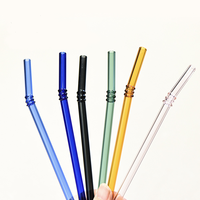 Pailles à boire en verre borosilicate de haute qualité, fabriquées à la main, réutilisables, résistantes à la chaleur, écologiques, accessoires de bar, lait, jus