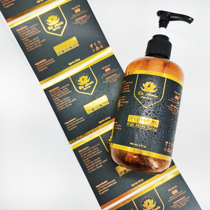 Tem nhãn chai in logo tùy chỉnh, sang trọng, chống thấm nước, ép kim vàng, nhãn dán sinh học dùng cho thực phẩm và mỹ phẩm - Product Image 5