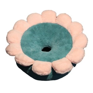 Coussin de sol en peluche en forme de fleur, 40x40 cm, imitation fourrure de lapin extra douce, coussin rond pour salon, chambre à coucher, usage domestique - Product Image 5