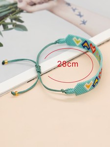 Meilleures ventes <span class=keywords><strong>à</strong></span> la mode femmes émeraude Miyuki perle pile chaîne <span class=keywords><strong>Bracelet</strong></span> délicat <span class=keywords><strong>perles</strong></span> de rocaille géométrique <span class=keywords><strong>métier</strong></span> <span class=keywords><strong>à</strong></span> <span class=keywords><strong>tisser</strong></span> Bracelets pour l'amitié - Product Image 6