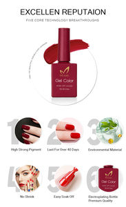 Professionnel 15ml UV Gel polonais résine sans HEMA outils de manucure de haute qualité néon <span class=keywords><strong>paillettes</strong></span> certifié couche de finition pour les Applications de bricolage - Product Image 4