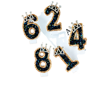 Paraffin Zahlen form mit Krone Luxus kerzen Private Label Nummer Kerzen Benutzer definierte Geburtstags kerzen für Kuchen - Product Image 2