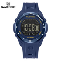 NAVIFORCE 7138 Sport Digitaluhr für Herren 50m Wasserdichte Uhr mit Silikonarmband Alarm Countdown LCD-Hintergrundbeleuchtung Stoppuhr-Funktion