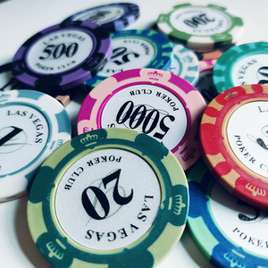 Poker Chips 40mm 3.2mm Thickness 14 Colors Durable For Card Games Chess <b>Entertainment</b> - Product Image 1