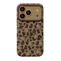 Cordon tour de cou en silicone imprimé léopard KT Cat pour coque de téléphone iPhone 17 Pro Max 15 cm