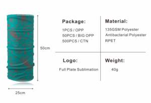 ผ้าพันคอ JXSTB1001 อเนกประสงค์ สีสันสดใส ผ้าไหมสั่งทำพิเศษ 135GSM โพลีเอสเตอร์ ผ้าพันคอแบบท่อ ลายชนเผ่า - Product Image 5