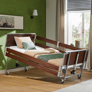 Cama de <span class=keywords><strong>Hospital</strong></span> Eléctrica de Madera para Pacientes, Cama Médica para el Cuidado de Ancianos en Residencias, de la Empresa Alemana de Suministros Médicos - Product Image 3