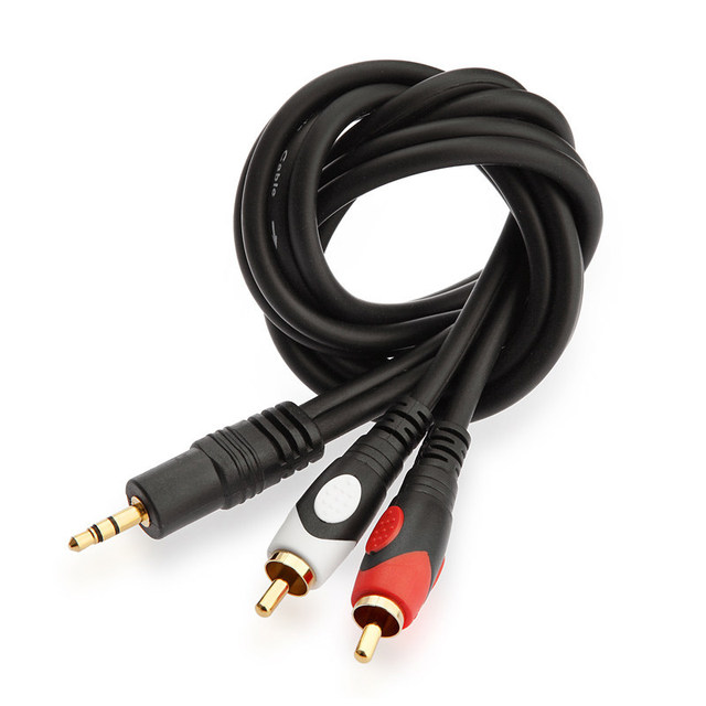1.8m RCA Audio Cable Jack 3.5mm to 2 RCA Cable 3.5mm Jack to 2RCA Male Splitter Aux Cable for TV PC Amplifiers DVD Speaker Wire