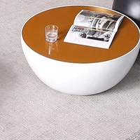 Ensemble de meubles de salon moderne et luxueux avec table basse et meuble TV en bois massif et verre, décoration intérieure