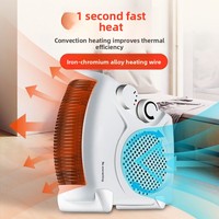 Calentador Eléctrico para Hogar, Oficina y Dormitorio, con Función de Calefacción y Refrigeración, Ahorro de Energía, Calentamiento Rápido, 1500-2000W, Cobertura de 10 m²