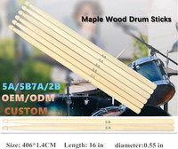 Großhandel Custom Hochwertige American Hickory Drum Sticks 5A 7A 5B 2B Percussion Instruments Maple Drum Sticks Hickory 5A 7A 5B