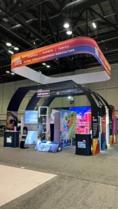 Tùy chỉnh trên không hiển thị thương mại hiển thị tùy chỉnh treo biểu ngữ skytube vòng tròn gian hàng treo biểu ngữ - Product Image 3