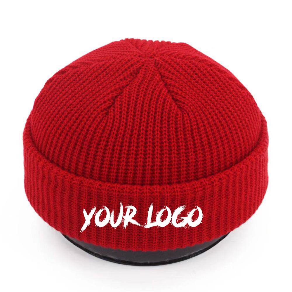 Chapéus de malha logotipo bordado, venda por atacado, gorro personalizado quente, chapéu de inverno bordado