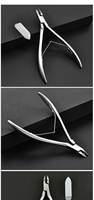 Coupe-cuticules professionnels en acier inoxydable, manche semi-courbé, ciseaux pour peaux mortes, coupe-ongles, outil de beauté pour nail art