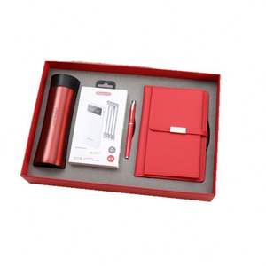 Business Modern Simple Stainless Steel Gift Box Thermos Cup Power Bank <b>Notebook</b> <b>Set</b> Letterpress Printing Personalized - Product Image 3