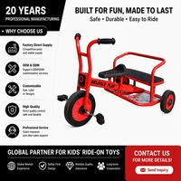 Tricycle à pédales pour enfants, très populaire, avec barre de sécurité, jouet à 3 roues pour la maternelle et les aires de jeux extérieures