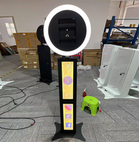Photomaton à miroir avec machine à cartes Location commerciale Écran tactile 40 pouces Miroir Photomaton Selfie Vidéo Accessoires gratuits