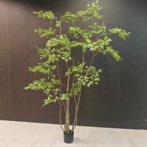 Arbre artificiel réaliste <span class=keywords><strong>en</strong></span> érable <span class=keywords><strong>japonais</strong></span> <span class=keywords><strong>en</strong></span> <span class=keywords><strong>pot</strong></span>, plante d'érable verte artificielle à tronc fin pour la décoration intérieure de maisons et d'hôtels - Product Image 6