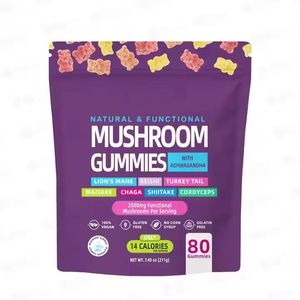 Marque privée personnalisée Complément alimentaire extrait de champignon crinière de lion Gummies crinière de lion Gummies crinière de lion - Product Image 1