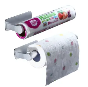 Space Aluminum Self Adhesive Kitchen Towel Holder Kitchen Paper Roll Holder Kitchen Roll Holder