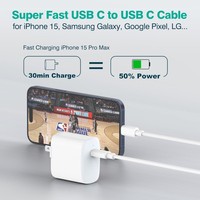 Kabel Pengisian Cepat USB C ke USB C 60W |   Pengisian Daya Super Cepat untuk Laptop, Tablet, dan Ponsel |   PD 3.0 20V 3A |   Kabel Tahan Lama