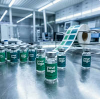 Étiquettes autocollantes holographiques écologiques personnalisées avec logo, pour flacons en verre UV 3ml 10ml, emballage personnalisé pour flacons, vinyle personnalisé