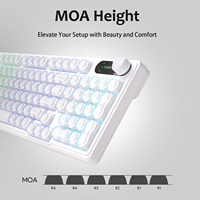 IP98 Wired RGB Membrane Mechanical Feel Keyboard Anti-Ghosting 19-Keys USB Interface Transparent Keycaps OEM Profile