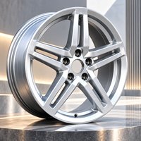 Jantes de voiture en alliage CB66.6 en gros, jantes personnalisées argentées, jantes de rechange pour voitures Audi, accessoires automobiles