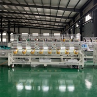 Machine à broder informatisée Yunfu de haute qualité à 8 têtes et 12 aiguilles pour casquettes, t-shirts, vêtements finis, broderie plate