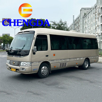 Autobús de Lujo de Tamaño Mediano, Diésel/Gasolina, 19, 20, 30 Plazas, Autobús Usado Toyota Coaster para Viajes de Negocios